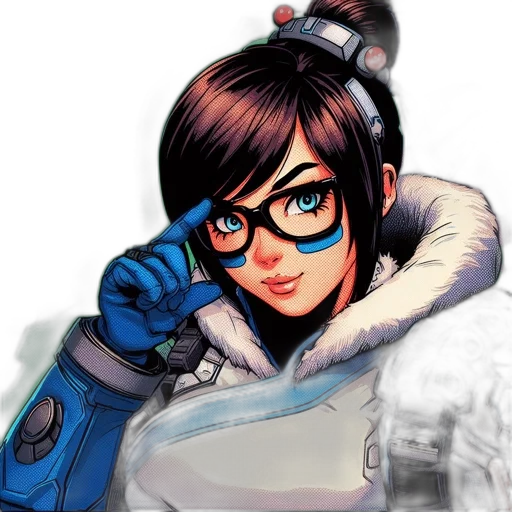 jacket, robot, face, staff transparent PNG cut-out