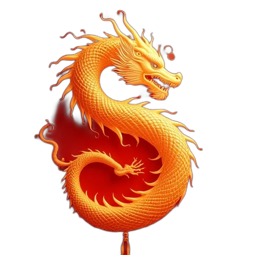 dragon, staff, fantasy art, photorealistic transparent PNG cut-out