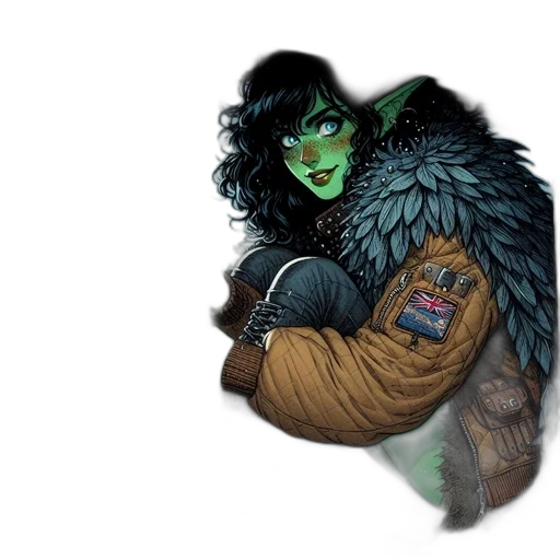 jacket, fantasy art, concept art, comic book art transparent PNG cut-out