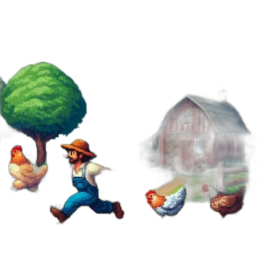 concept art, pixel art, watercolor, fantasy art transparent PNG cut-out
