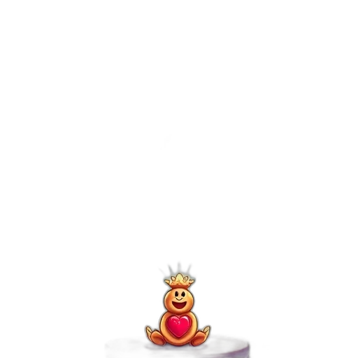 crown, animal, staff, creature transparent PNG cut-out