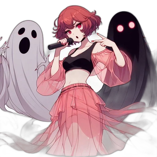 dress, mask, creature, staff transparent PNG cut-out