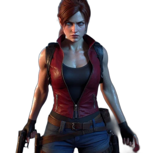 jacket, weapon, concept art, 3d render transparent PNG cut-out