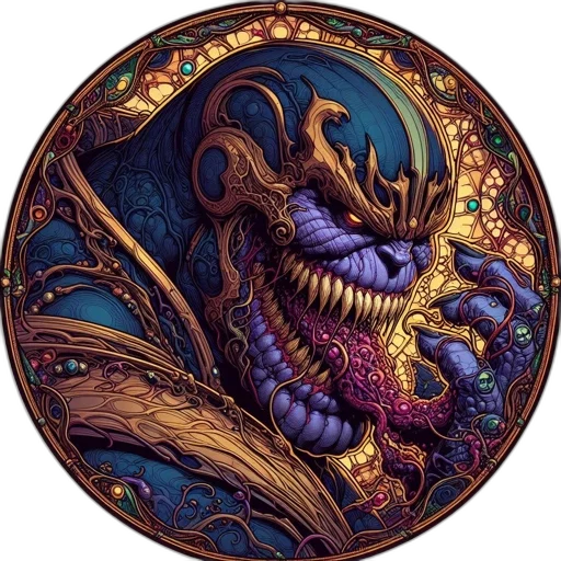 dragon, creature, staff, face transparent PNG cut-out