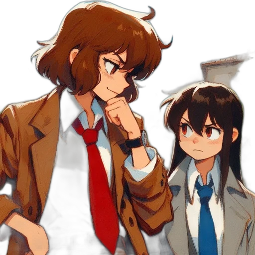 jacket, staff, crown, anime transparent PNG cut-out