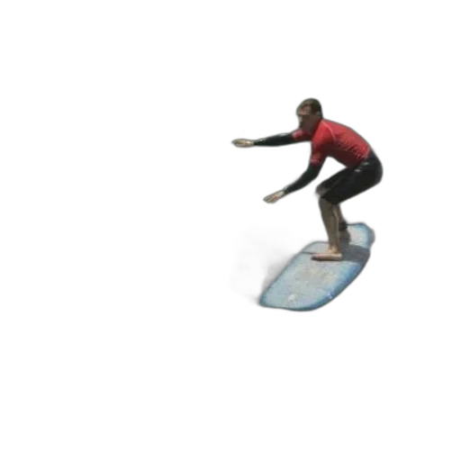 3d render, surfer, red, shirt transparent PNG cut-out