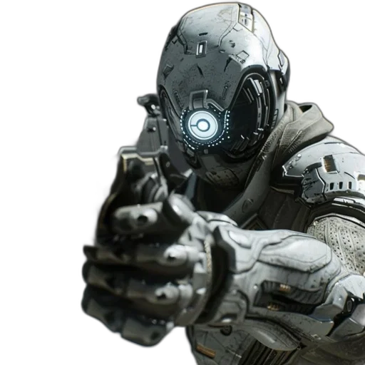 weapon, robot, mask, concept art transparent PNG cut-out