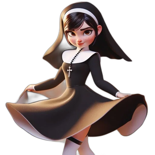 dress, concept art, 3d render, cartoon transparent PNG cut-out