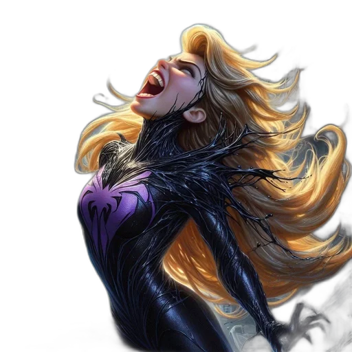 hair, concept art, comic book art, fantasy art transparent PNG cut-out