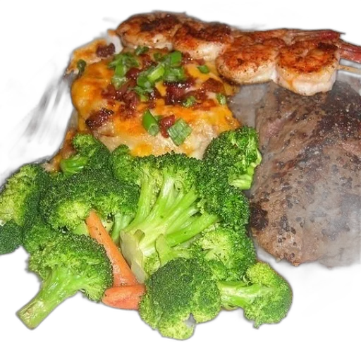 food, plate, broccoli, shrimp transparent PNG cut-out