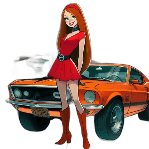 car, dress, concept art, cartoon transparent PNG cut-out