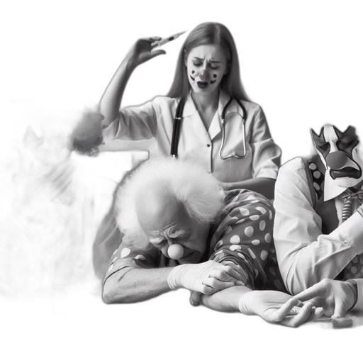 concept art, photorealistic, black, white transparent PNG cut-out