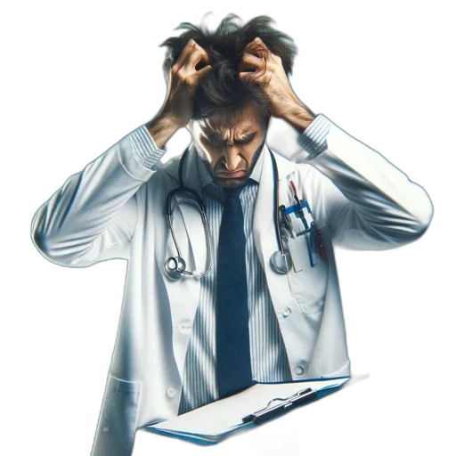 staff, doctor, state, distress transparent PNG cut-out