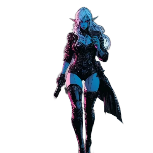 jacket, comic book art, concept art, fantasy art transparent PNG cut-out