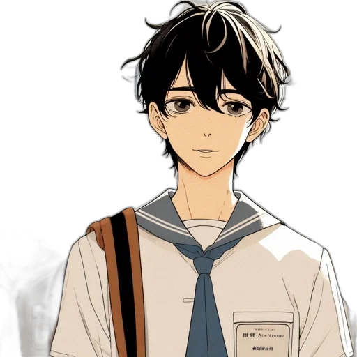 staff, face, jacket, anime transparent PNG cut-out