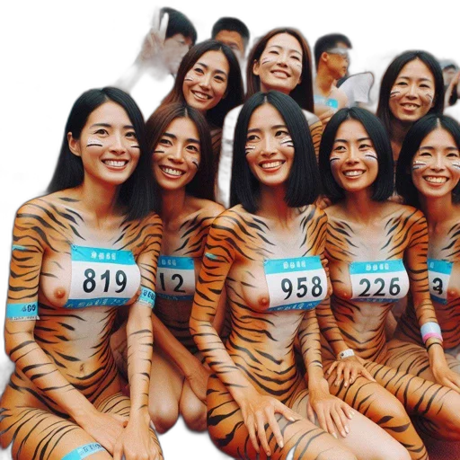 animal, photorealistic, oil painting, women transparent PNG cut-out