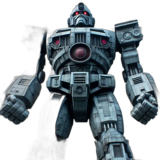 robot, weapon, concept art, 3d render transparent PNG cut-out