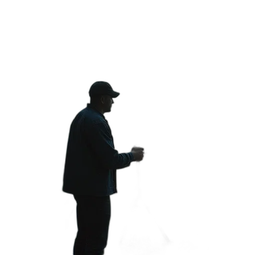 staff, jacket, hat, robot transparent PNG cut-out