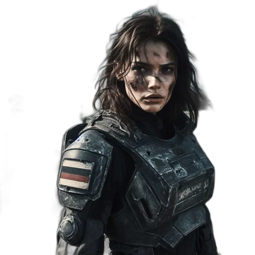face, concept art, comic book art, photorealistic transparent PNG cut-out