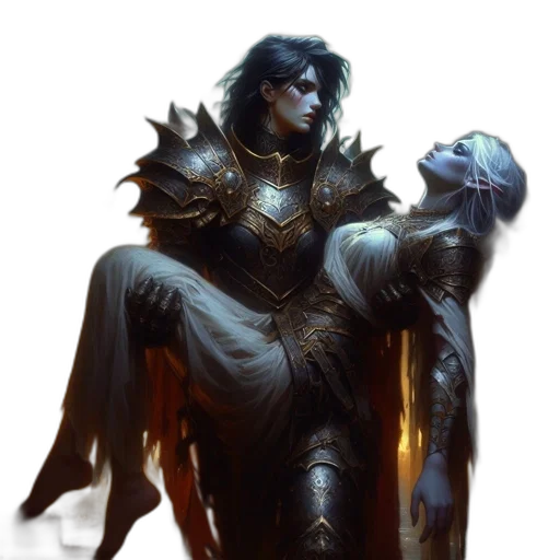 fantasy art, concept art, comic book art, dark transparent PNG cut-out