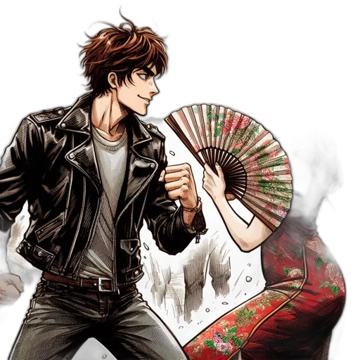 umbrella, jacket, concept art, comic book art transparent PNG cut-out