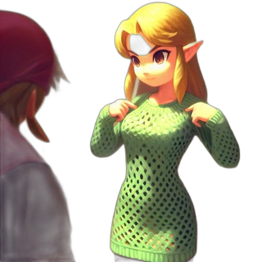 dress, 3d render, concept art, pixel art transparent PNG cut-out