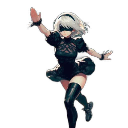 dress, staff, robot, weapon transparent PNG cut-out