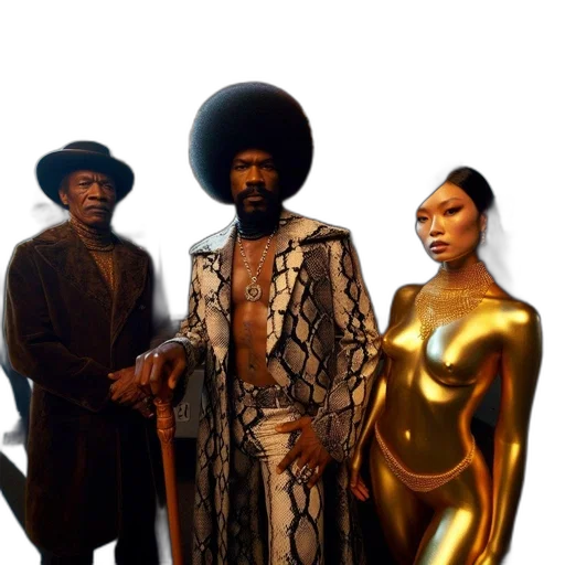 three, individuals, pose, front transparent PNG cut-out