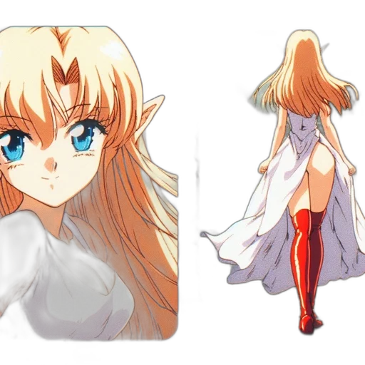 dress, anime, concept art, fantasy art transparent PNG cut-out