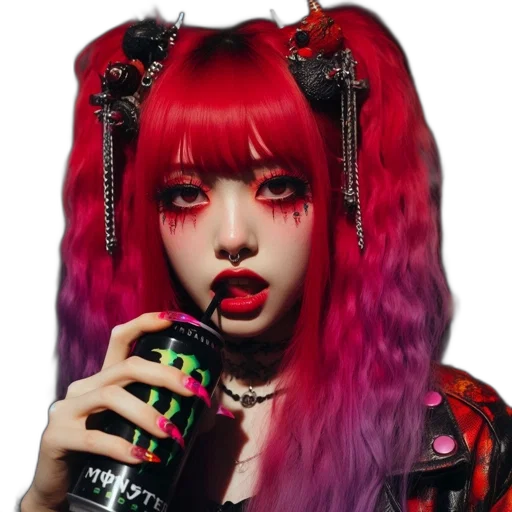 bottle, hair, creature, robot transparent PNG cut-out