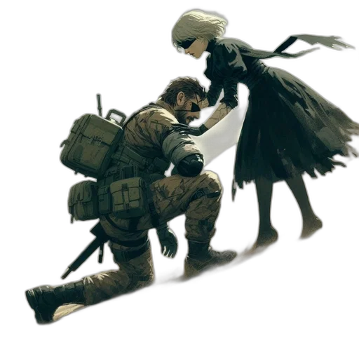 weapon, sword, creature, robot transparent PNG cut-out