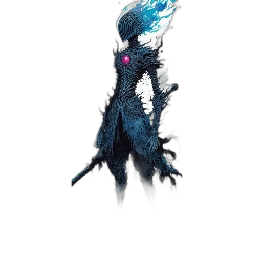 creature, dragon, staff, hair transparent PNG cut-out