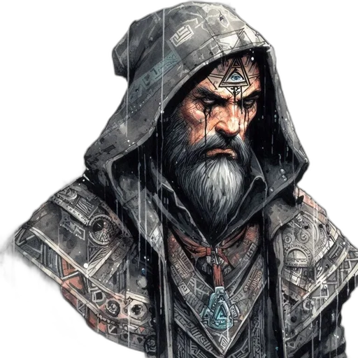 face, fantasy art, concept art, comic book art transparent PNG cut-out