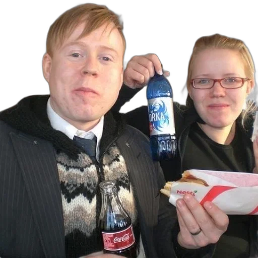 food, bottle, jacket, staff transparent PNG cut-out