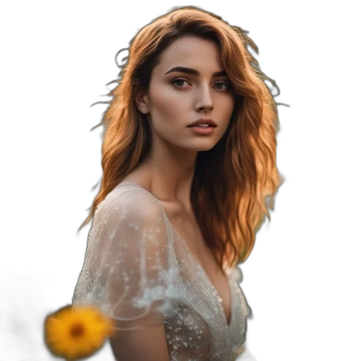 dress, face, crown, jewelry transparent PNG cut-out