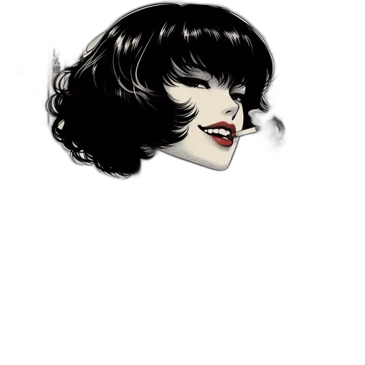 face, hair, mask, comic book art transparent PNG cut-out