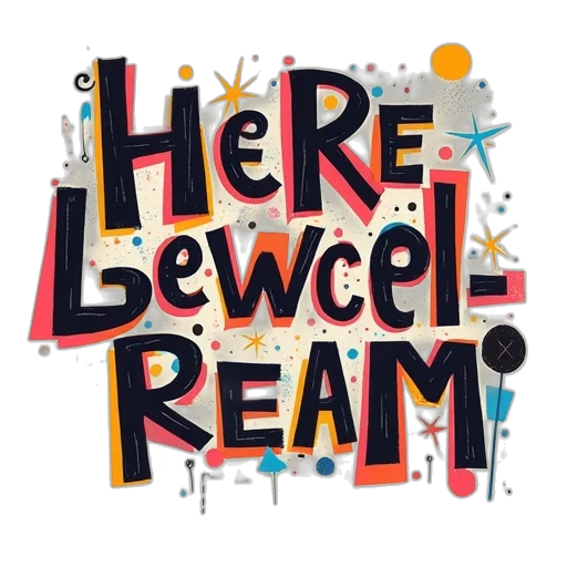 colorful, abstract, word, typograph transparent PNG cut-out