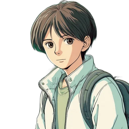 jacket, staff, face, anime transparent PNG cut-out