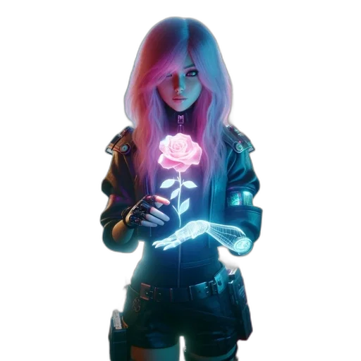 jacket, weapon, staff, robot transparent PNG cut-out