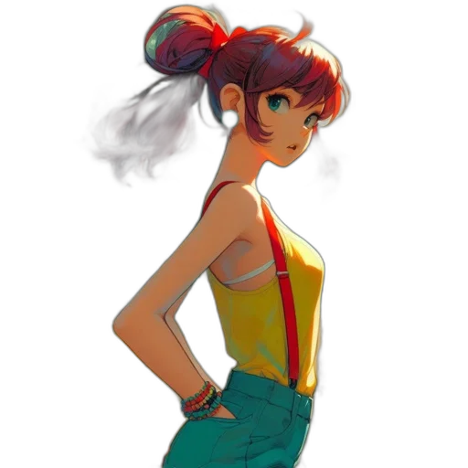 dress, jacket, staff, robot transparent PNG cut-out