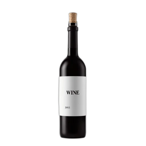 bottle, wine, white, label transparent PNG cut-out