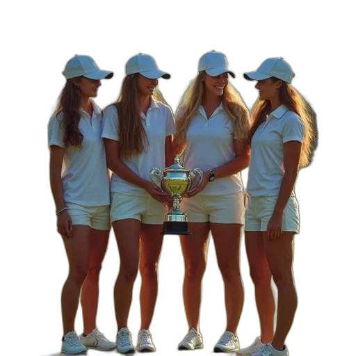 staff, hat, girls, golf transparent PNG cut-out