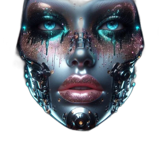 robot, mask, face, creature transparent PNG cut-out