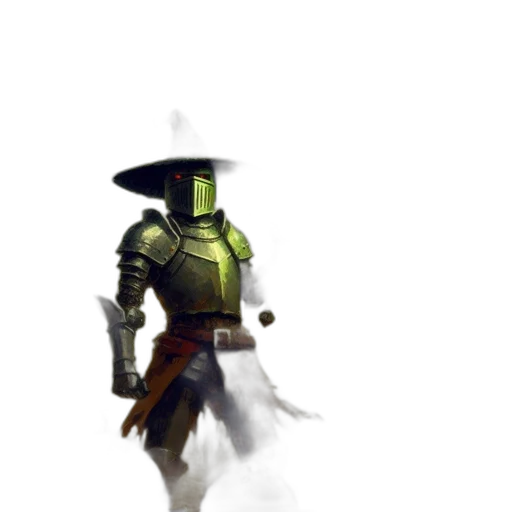 robot, mask, staff, sword transparent PNG cut-out