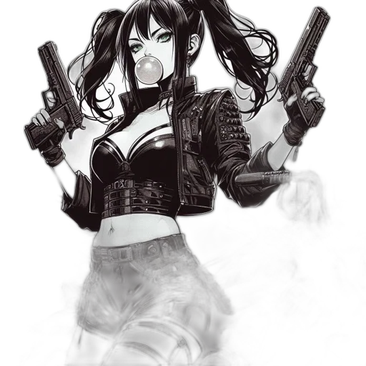 weapon, jacket, comic book art, concept art transparent PNG cut-out