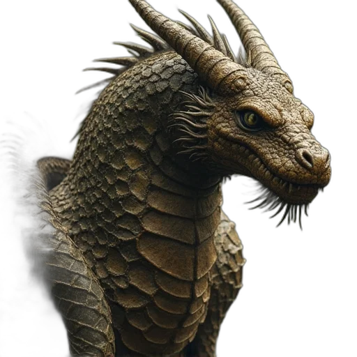 dragon, creature, animal, staff transparent PNG cut-out