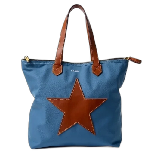3d render, blue, canvas, tote transparent PNG cut-out