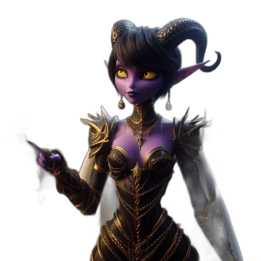 fantasy art, concept art, comic book art, 3d render transparent PNG cut-out
