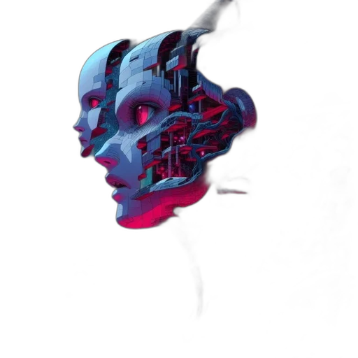 robot, mask, face, weapon transparent PNG cut-out