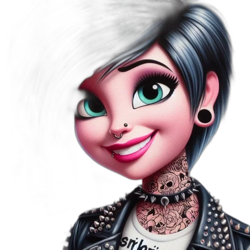 face, jewelry, cartoon, photorealistic transparent PNG cut-out